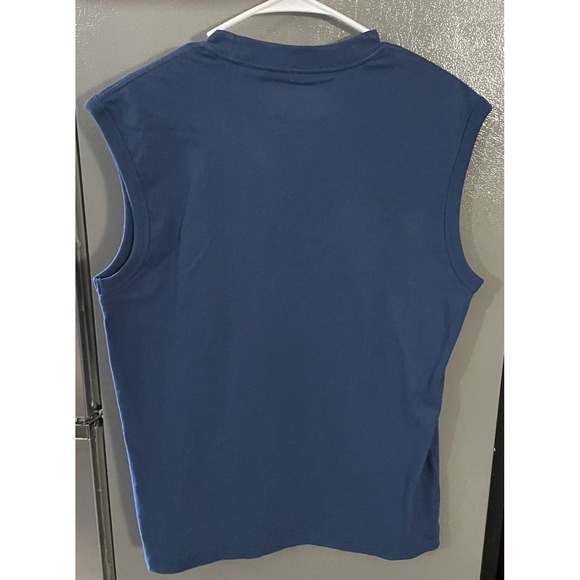 Coors Banquet Beer Men's Small Boxy Muscle Tank Top Blue NWT Graphic Gym - Picture 2 of 4